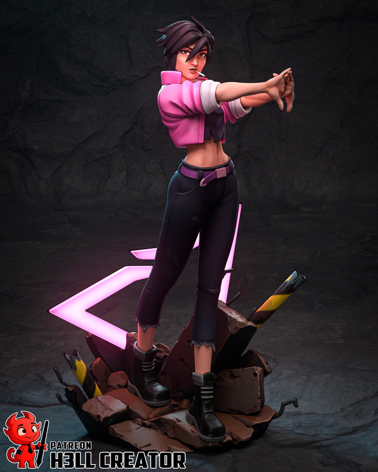 Invisigal (Dispatch) - 3D Printed 1:10 Fan Art Model Kit