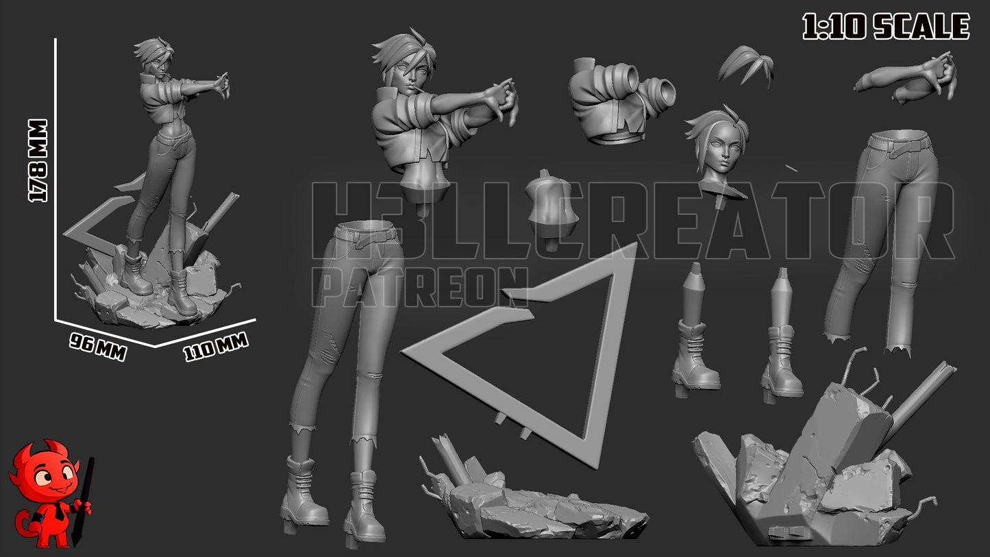Invisigal (Dispatch) - 3D Printed 1:10 Fan Art Model Kit