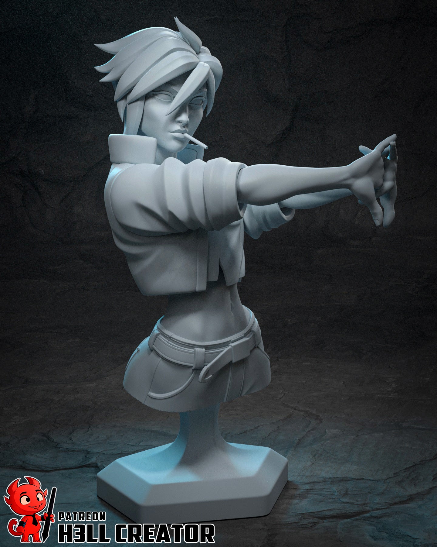 Invisigal (Dispatch) - 3D Printed 1:10 Fan Art Model Kit