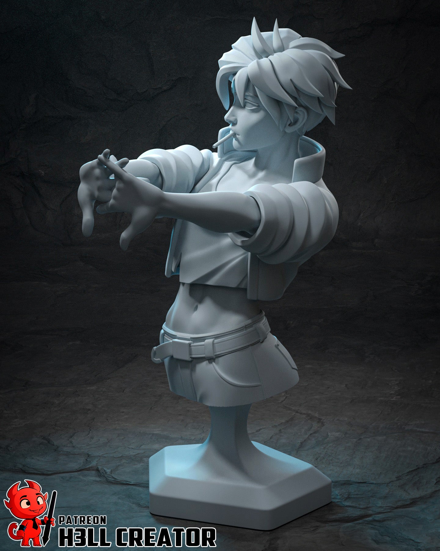 Invisigal (Dispatch) - 3D Printed 1:10 Fan Art Model Kit