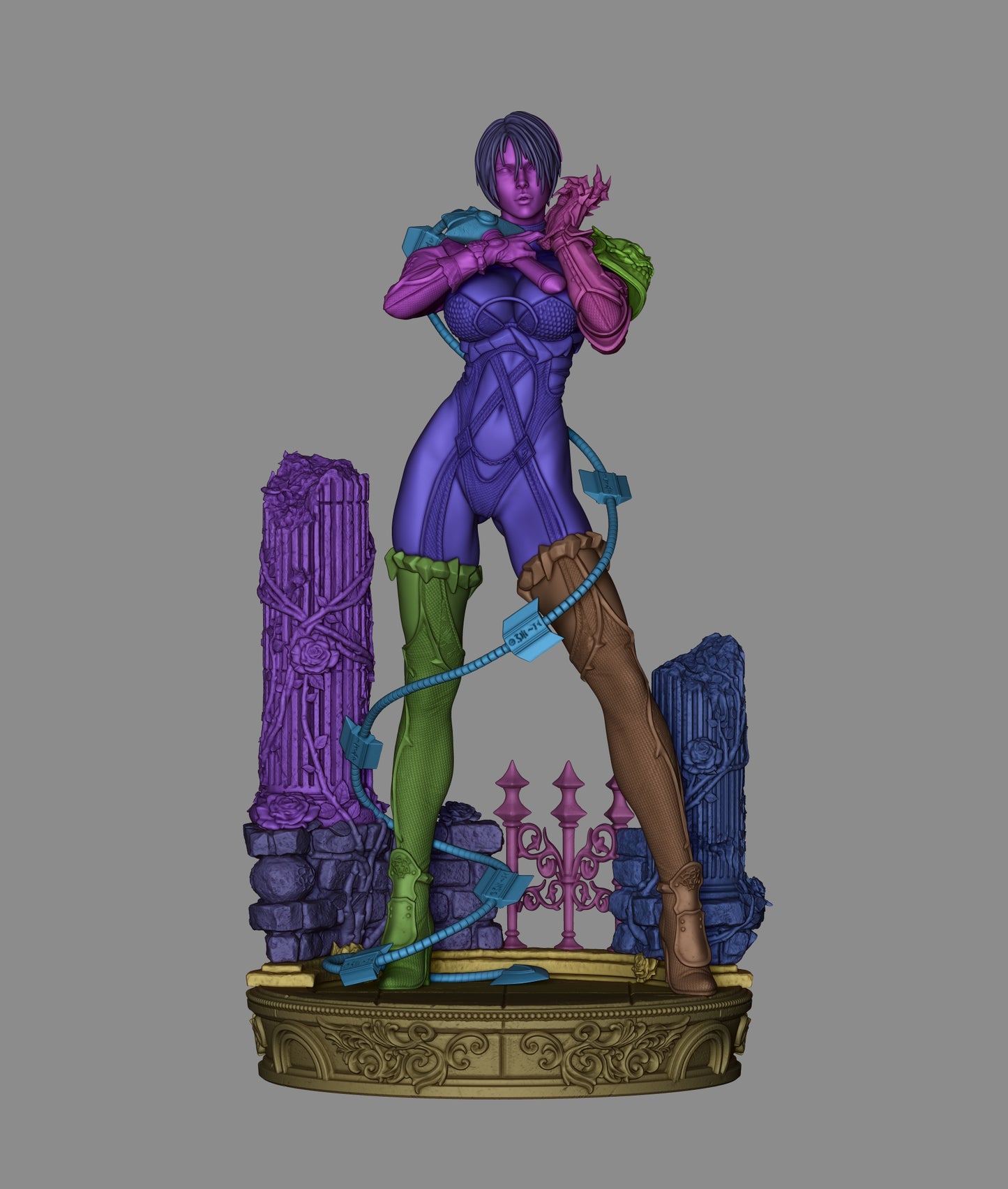 Ivy valentine - 3D Printed Statue Model Kit - 6 Scale
