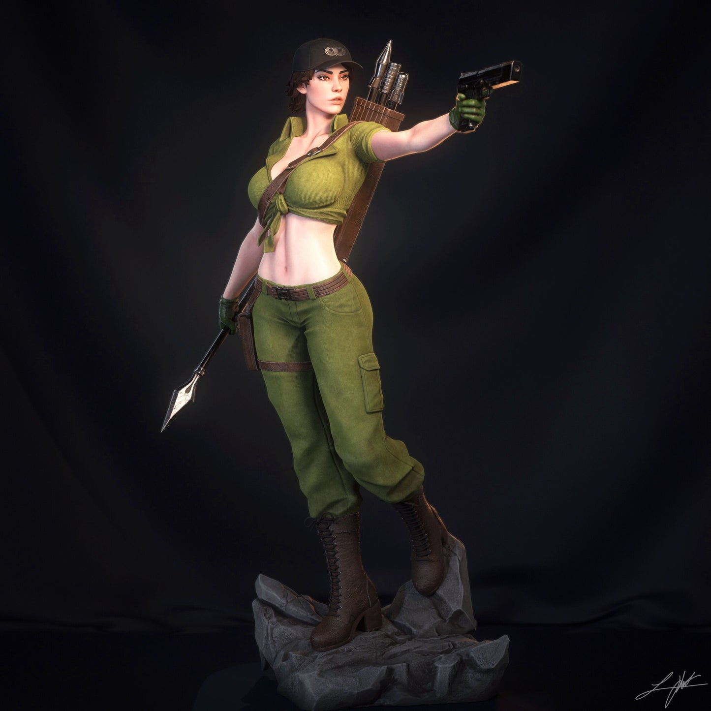 Lady Jaye- GI Joe - 3D Printed Model Kit - 4 Scale