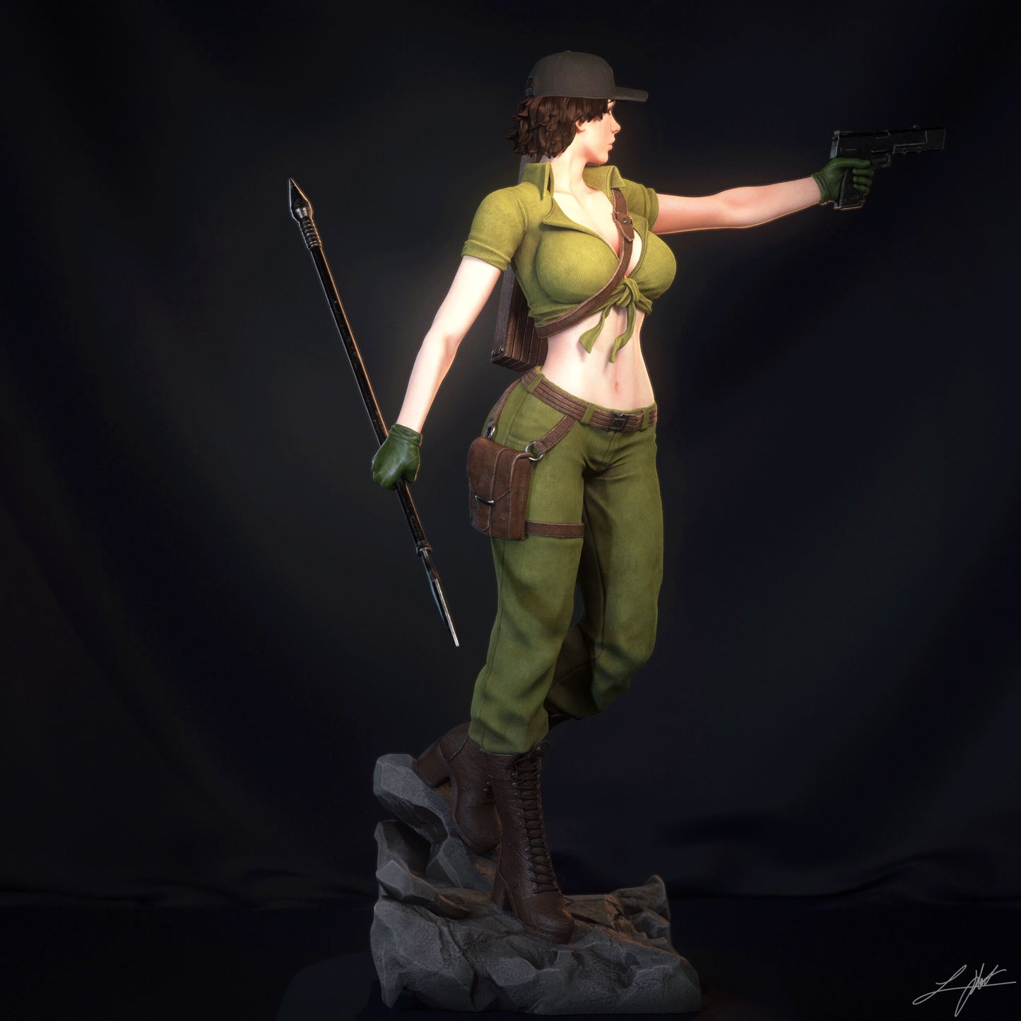 Lady Jaye- GI Joe - 3D Printed Model Kit - 4 Scale