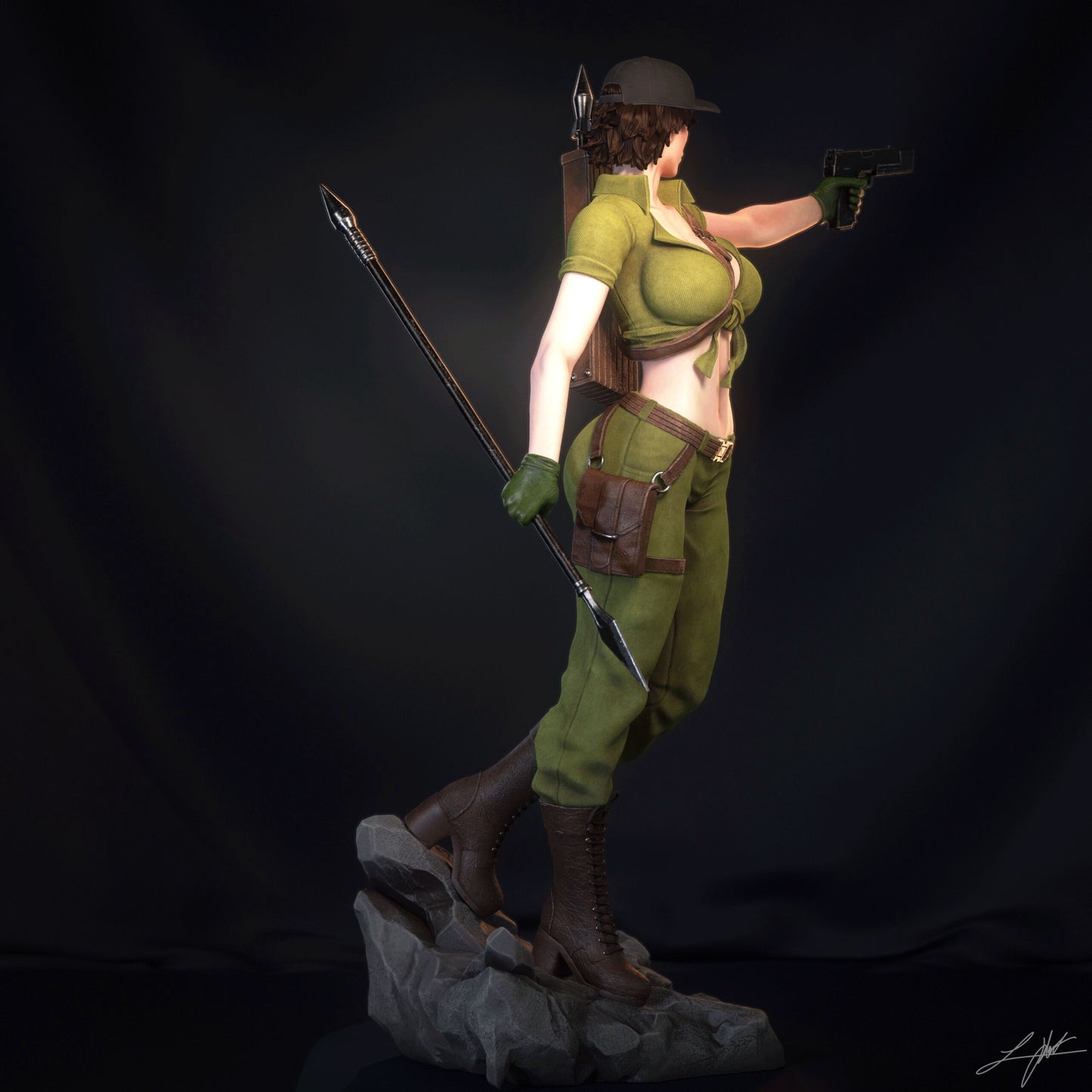 Lady Jaye- GI Joe - 3D Printed Model Kit - 4 Scale