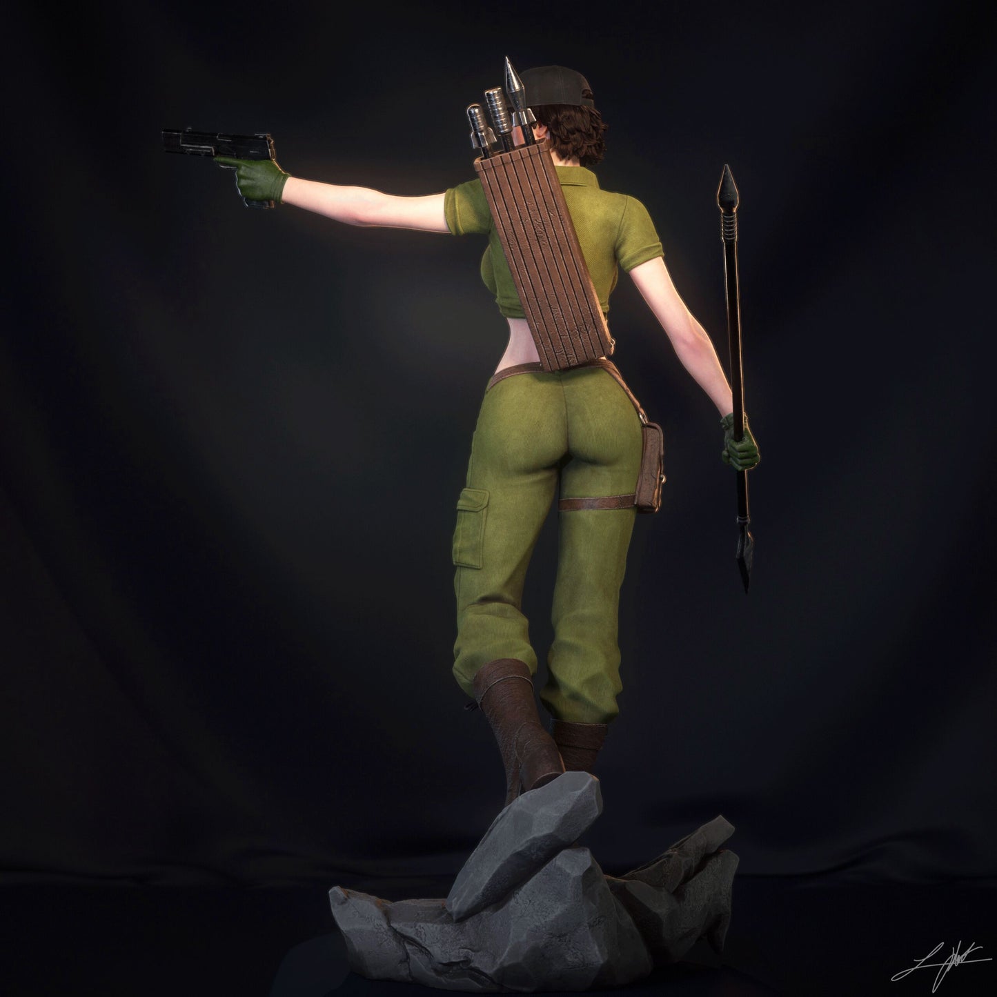 Lady Jaye- GI Joe - 3D Printed Model Kit - 4 Scale