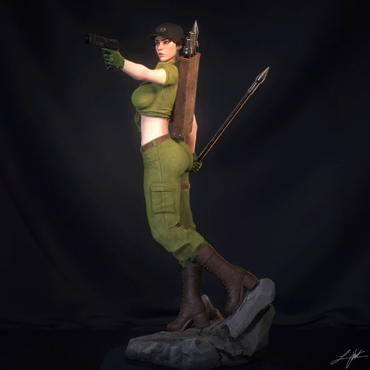 Lady Jaye- GI Joe - 3D Printed Model Kit - 4 Scale
