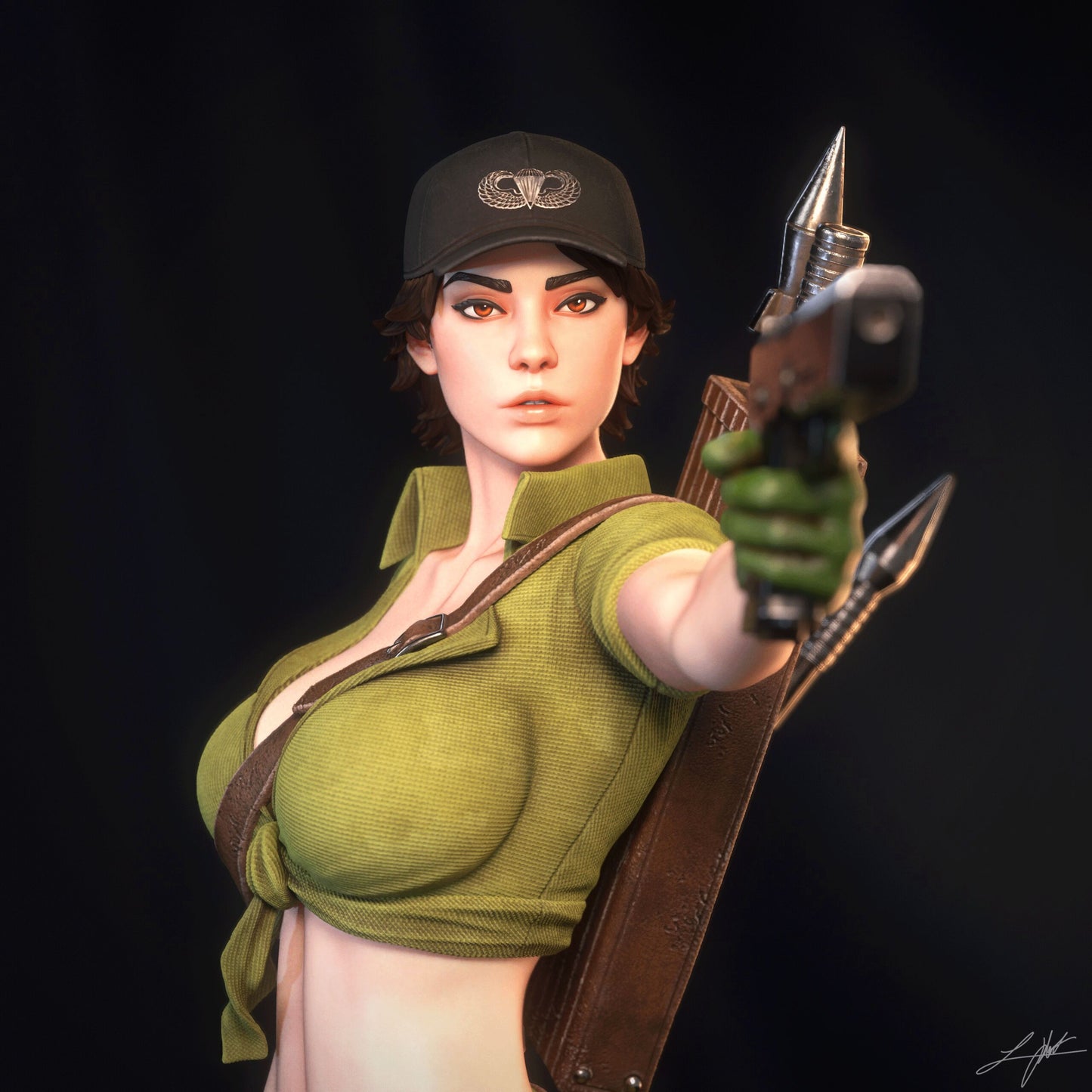 Lady Jaye- GI Joe - 3D Printed Model Kit - 4 Scale