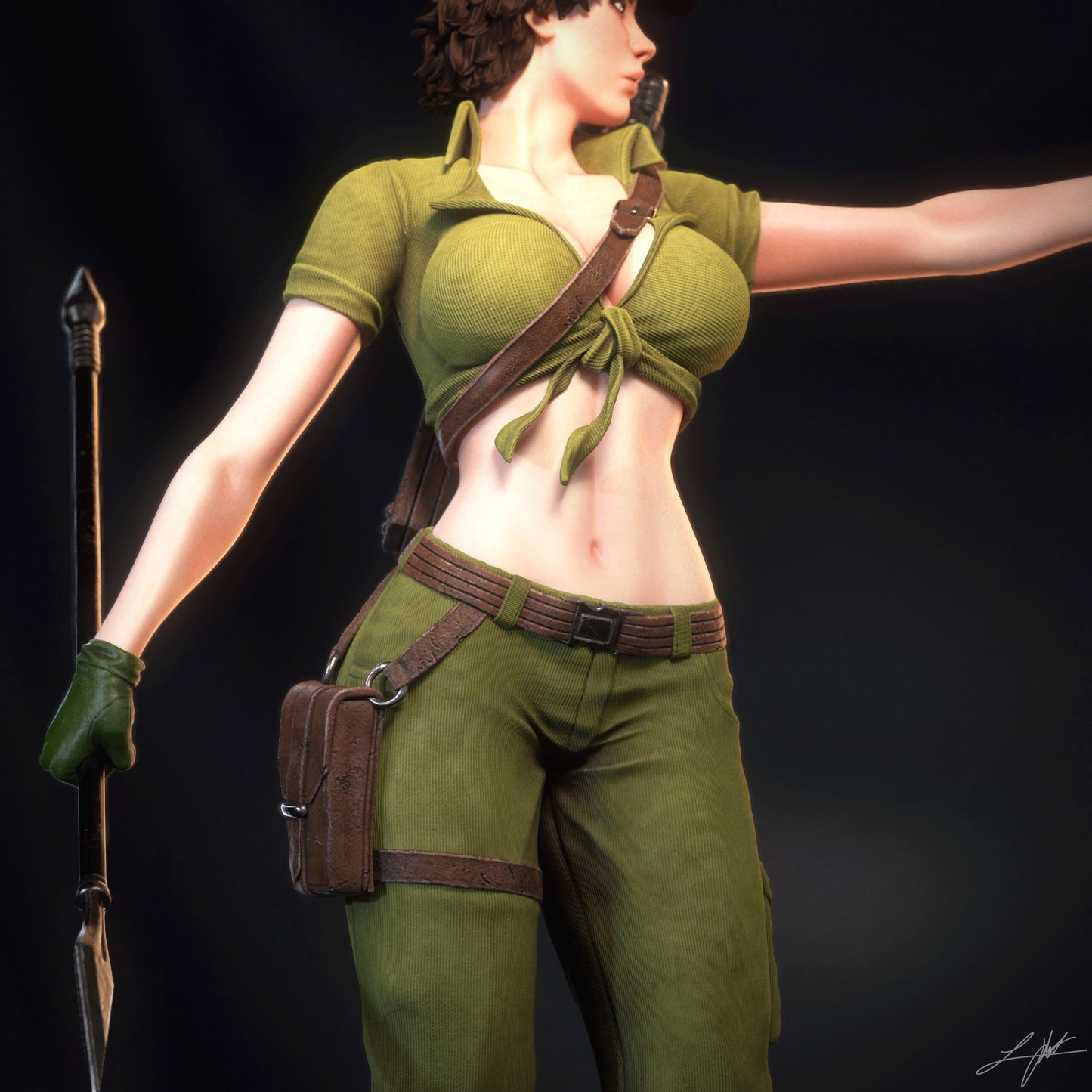 Lady Jaye- GI Joe - 3D Printed Model Kit - 4 Scale