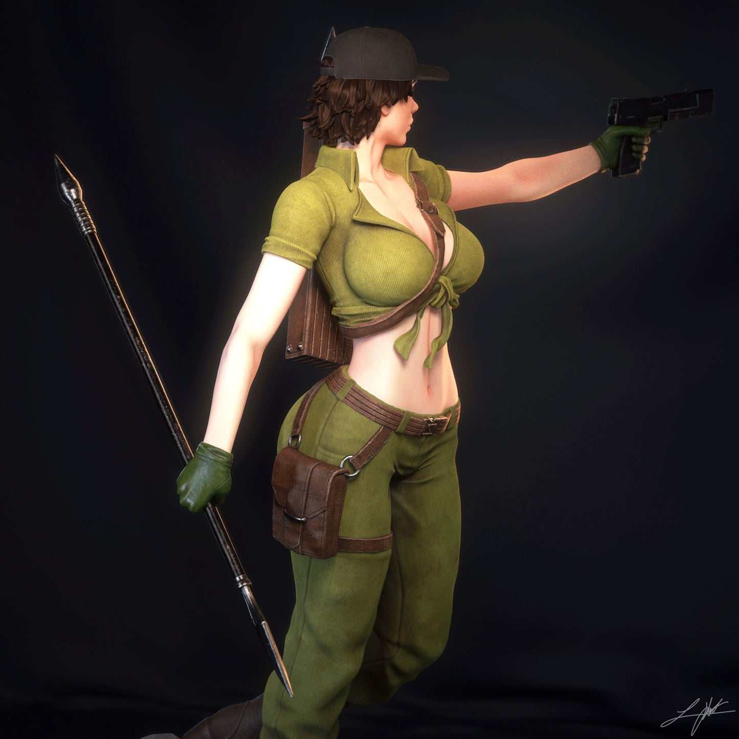 Lady Jaye- GI Joe - 3D Printed Model Kit - 4 Scale