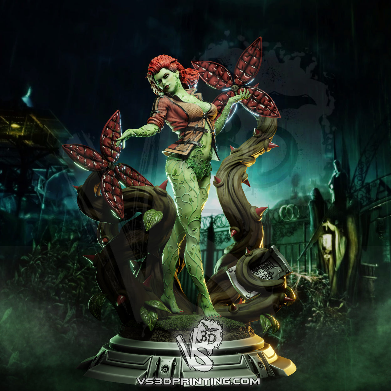 Poison Ivy - Arkham City 3D Model Statue Kit