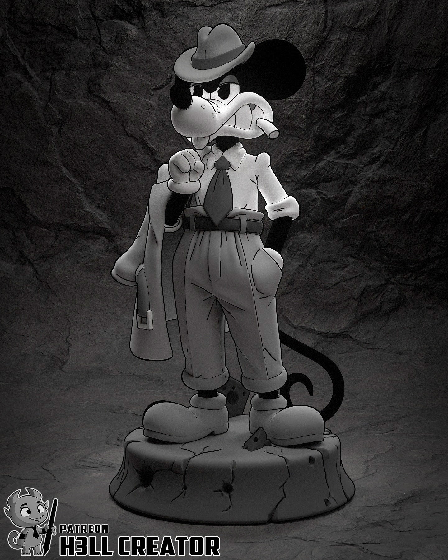 Jack Pepper - 3D Printed Statue / Bust 10 Scale Model kit