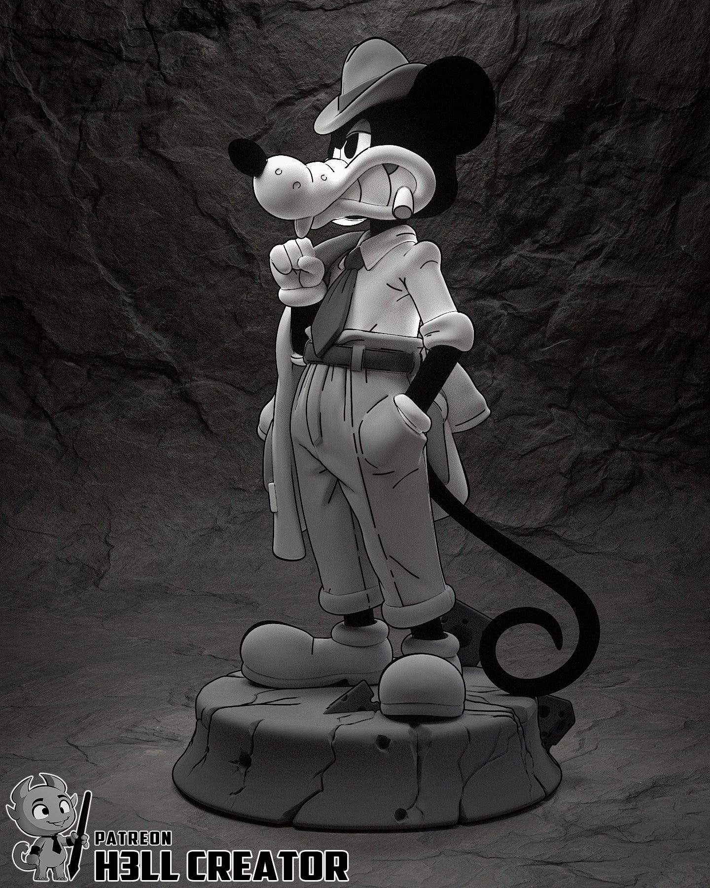 Jack Pepper - 3D Printed Statue / Bust 10 Scale Model kit