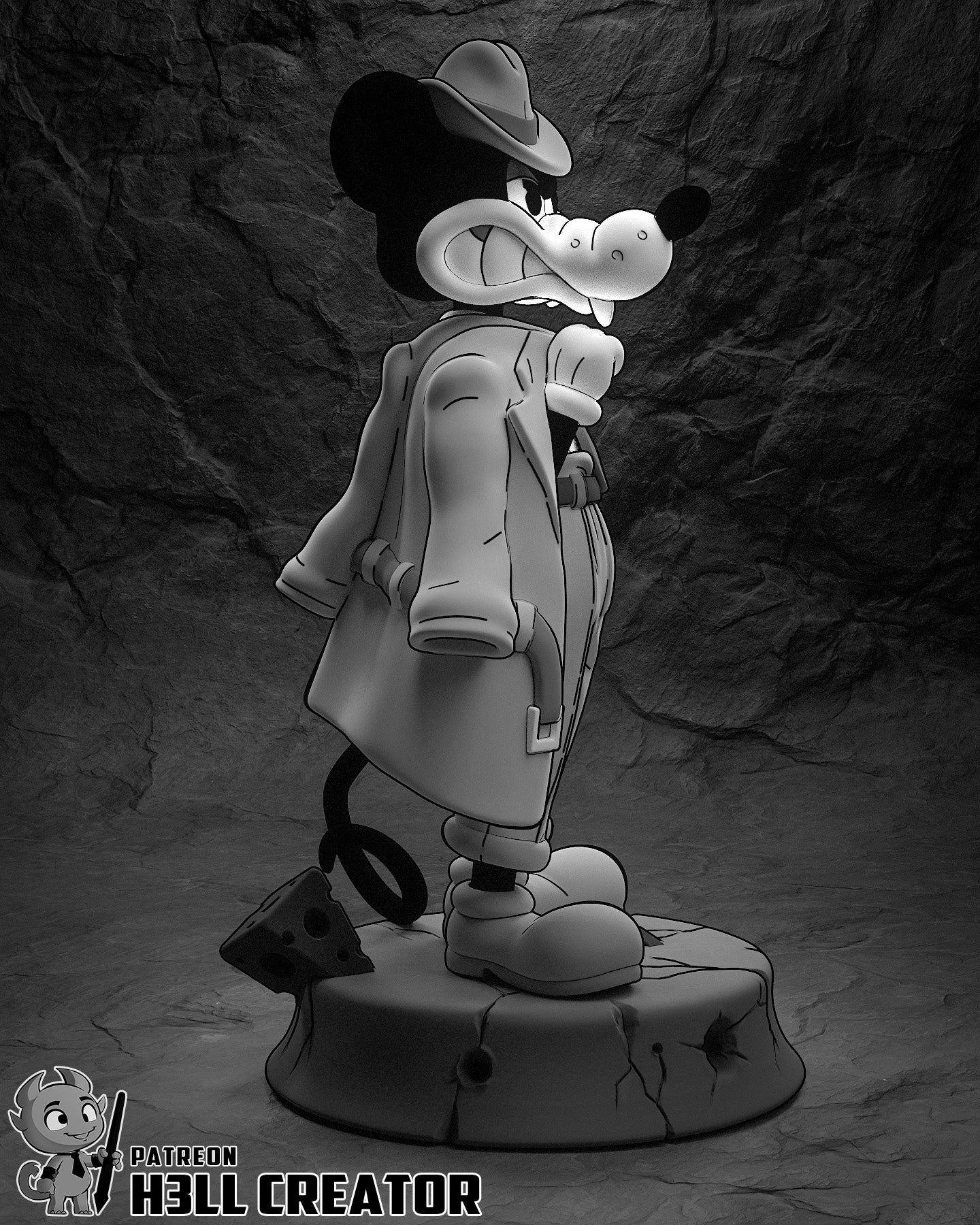 Jack Pepper - 3D Printed Statue / Bust 10 Scale Model kit