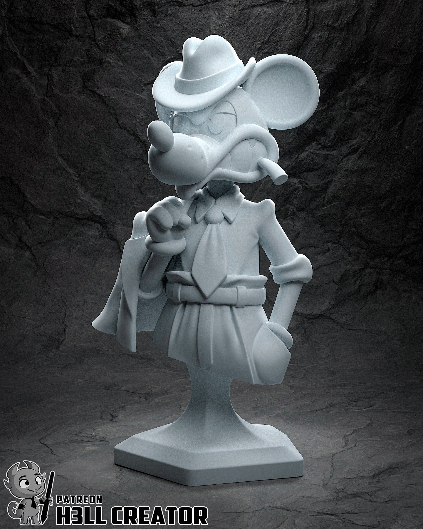 Jack Pepper - 3D Printed Statue / Bust 10 Scale Model kit