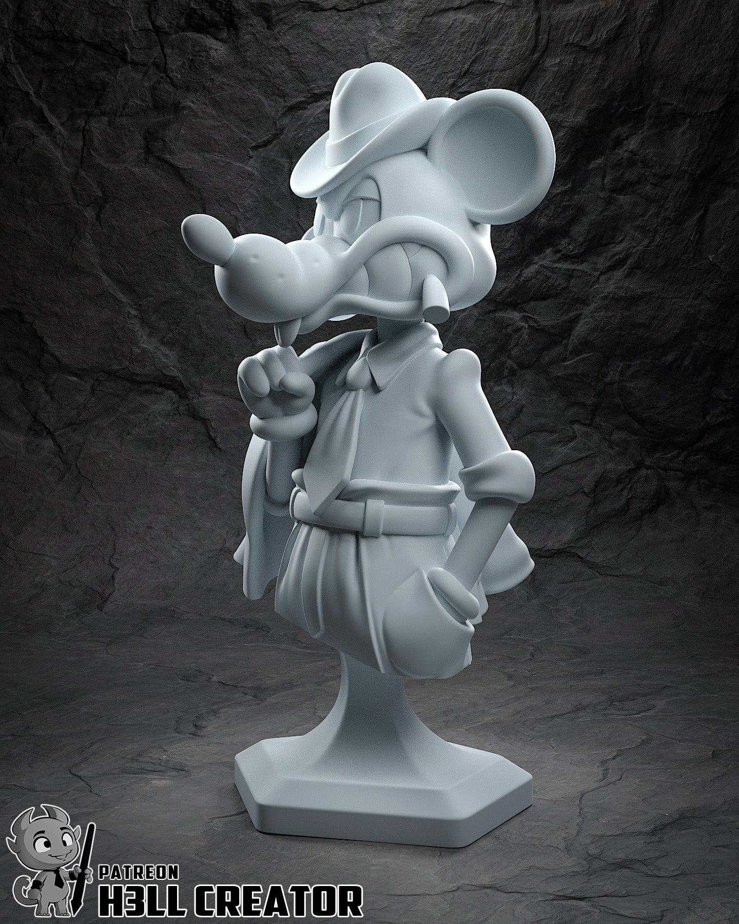 Jack Pepper - 3D Printed Statue / Bust 10 Scale Model kit