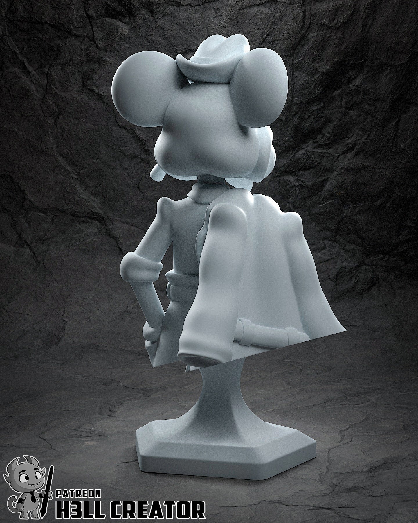 Jack Pepper - 3D Printed Statue / Bust 10 Scale Model kit