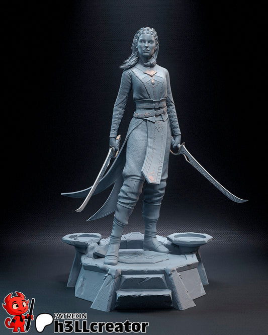Jaheira - 3D Printed Model Statue and Bust 12 Scale