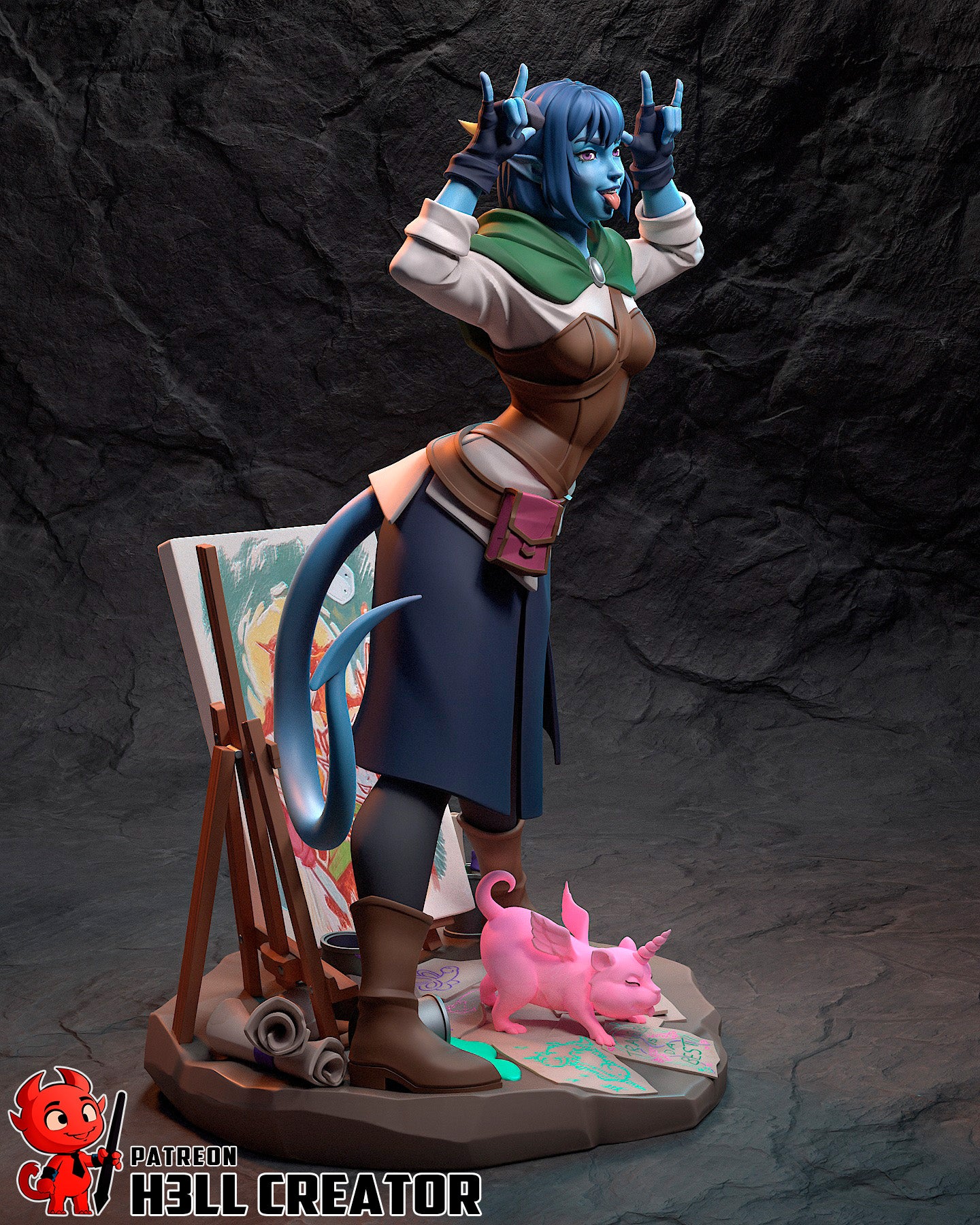 Jester Lavorre - 3D Printed Statue / Bust - 10 Scale