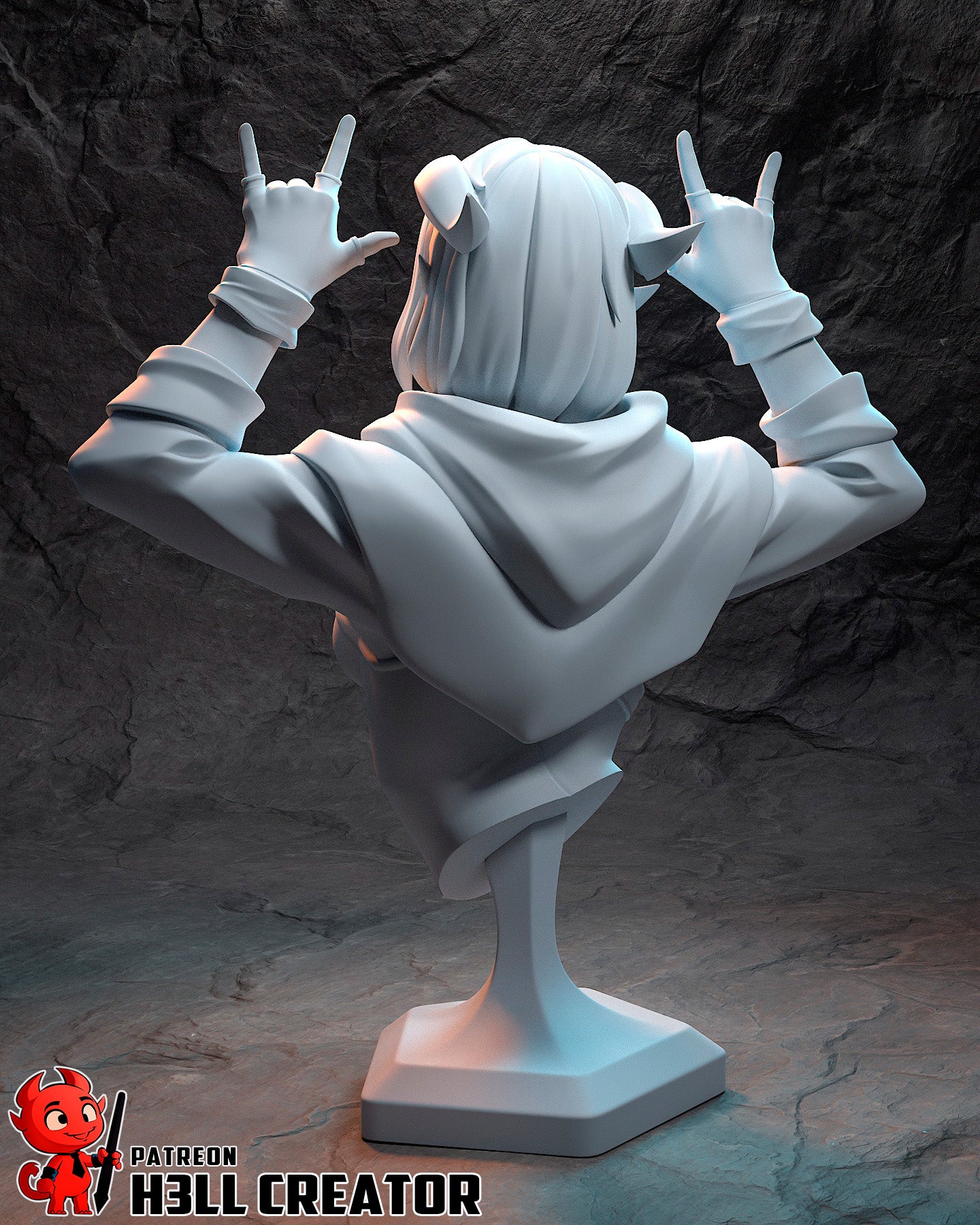 Jester Lavorre - 3D Printed Statue / Bust - 10 Scale