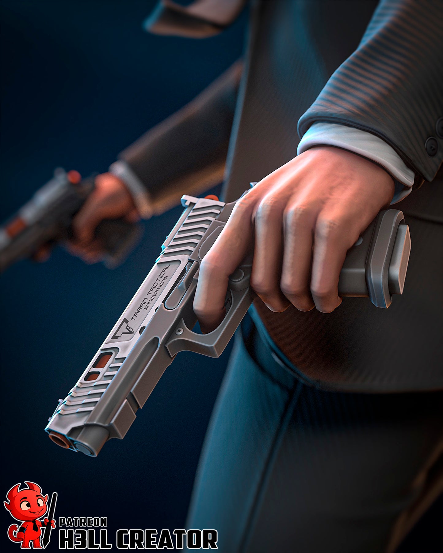 John Wick - 3D Printed Statue / Bust - 10 Scale