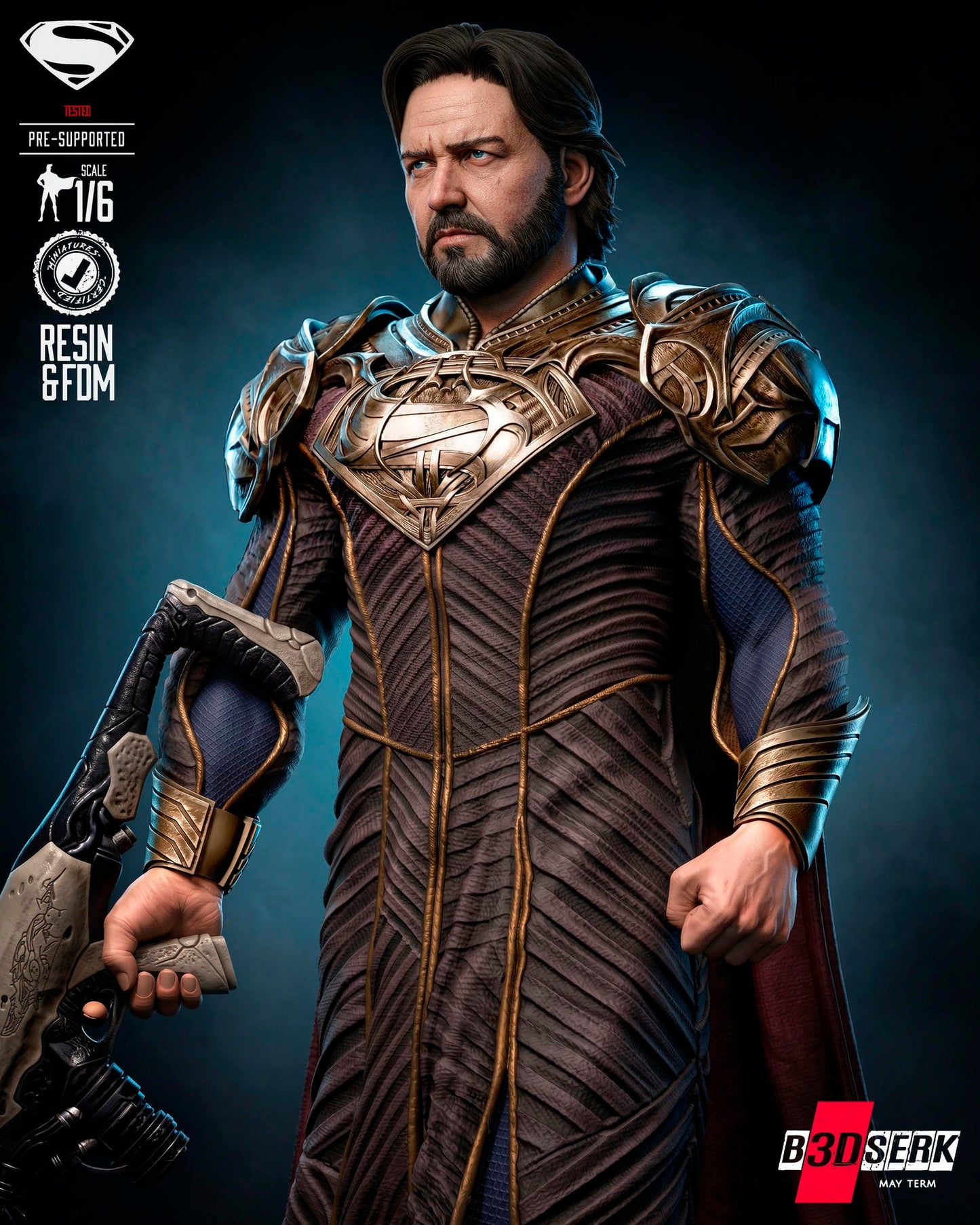 Jor-El (Statue) 3D Model Kit - 6 or 12 scale (Fan Art)