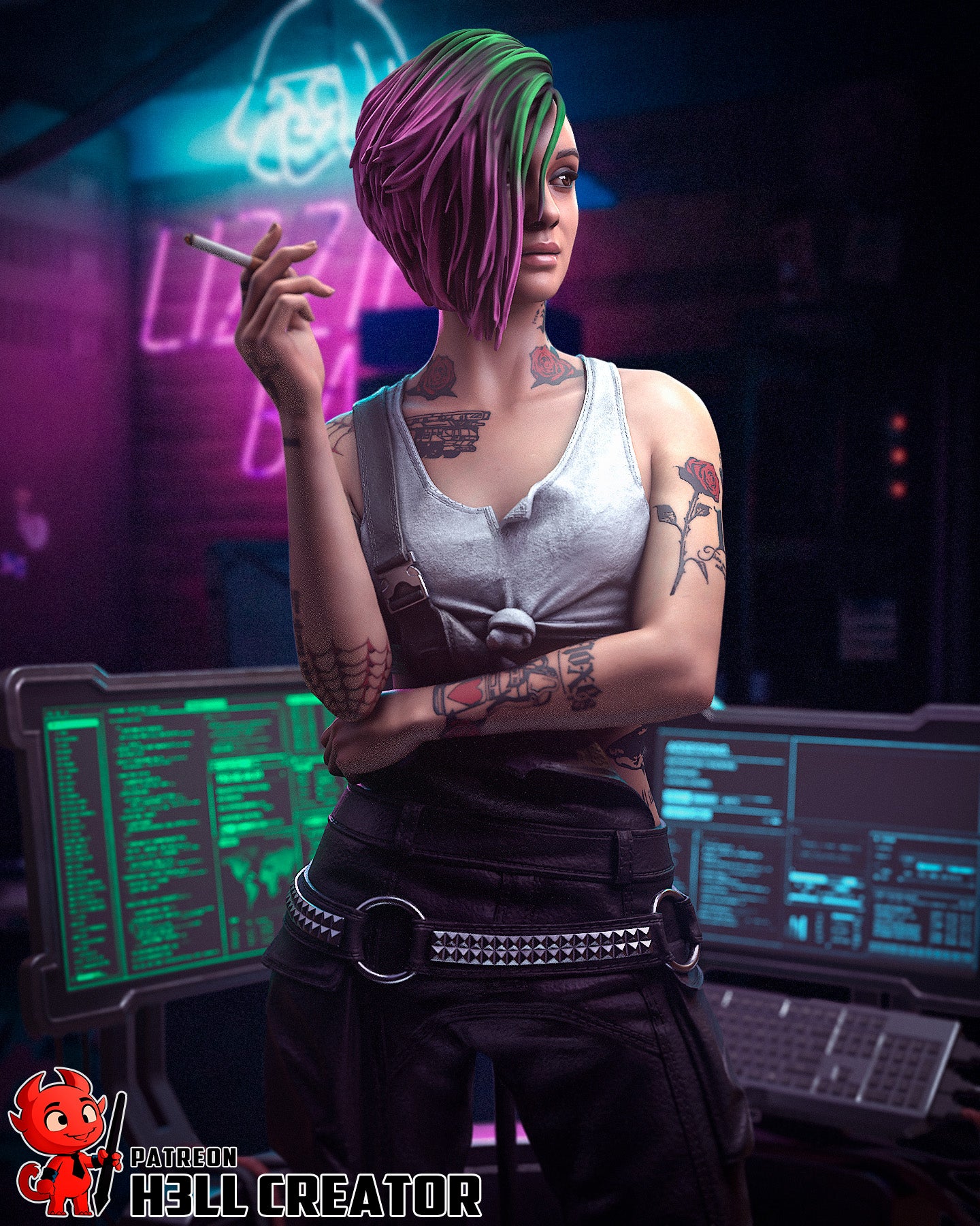 Judy Alvarez (Cyberpunk 2077) - 3D Printed 1:10 Fan Art Model Kit