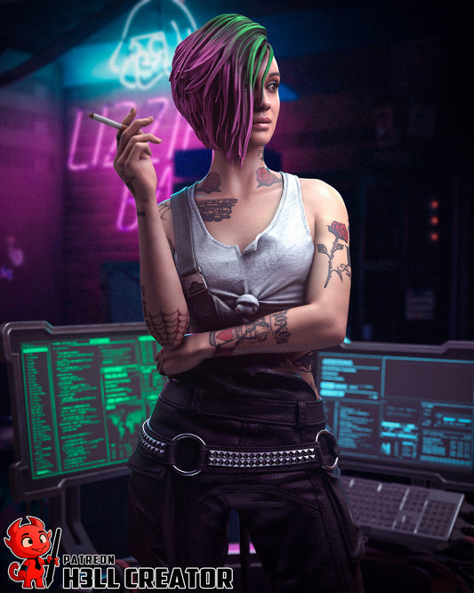 Judy Alvarez (Cyberpunk 2077) - 3D Printed 1:10 Fan Art Model Kit