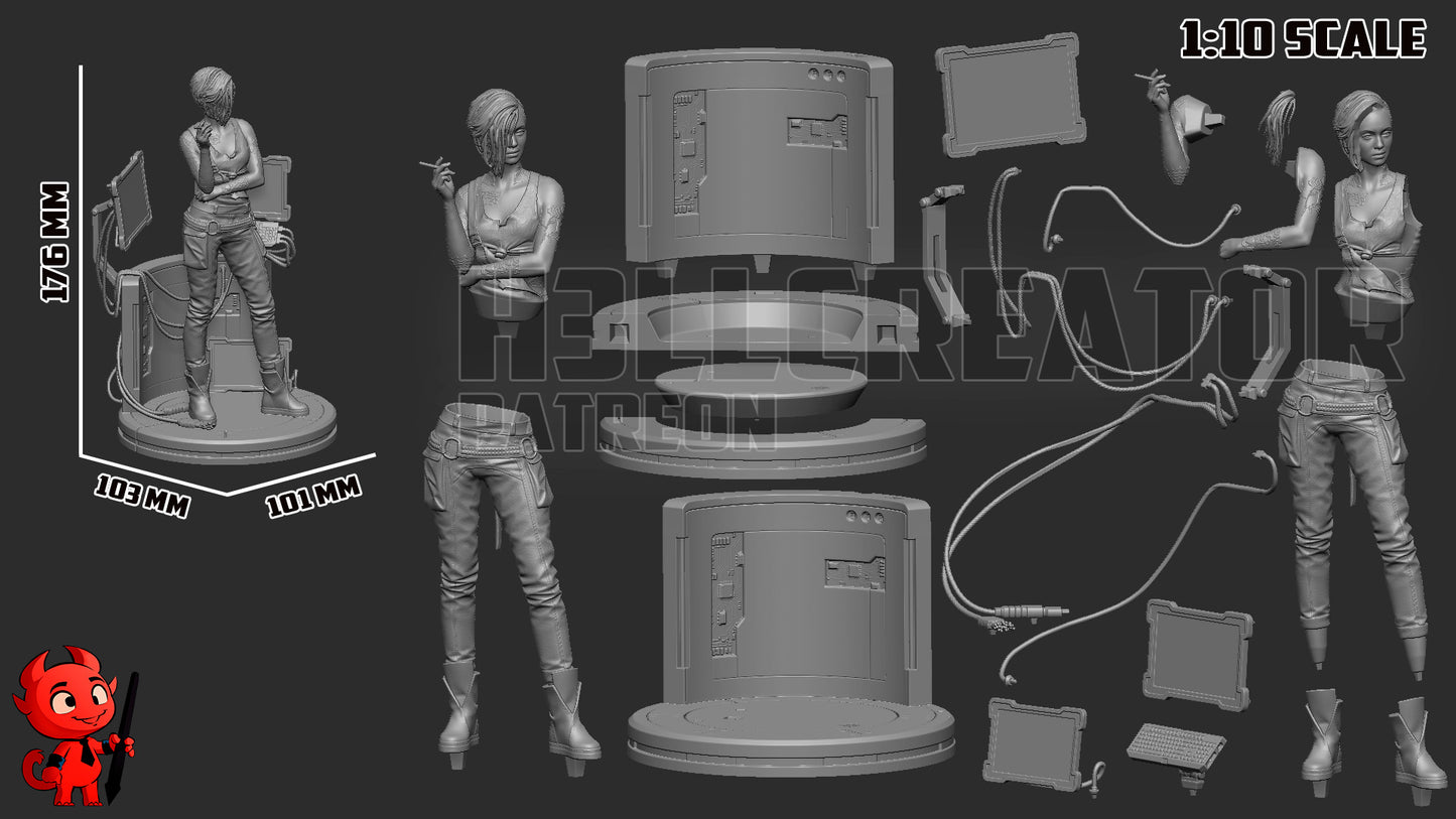 Judy Alvarez (Cyberpunk 2077) - 3D Printed 1:10 Fan Art Model Kit
