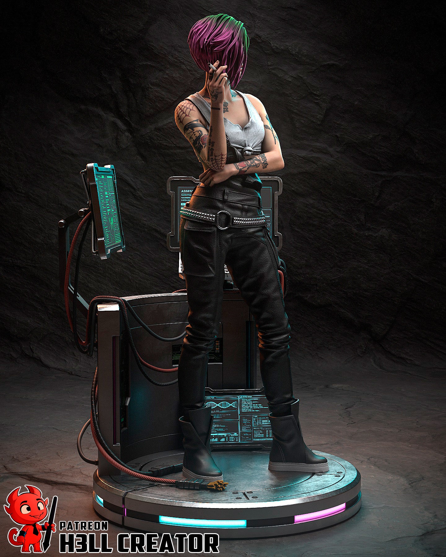 Judy Alvarez (Cyberpunk 2077) - 3D Printed 1:10 Fan Art Model Kit