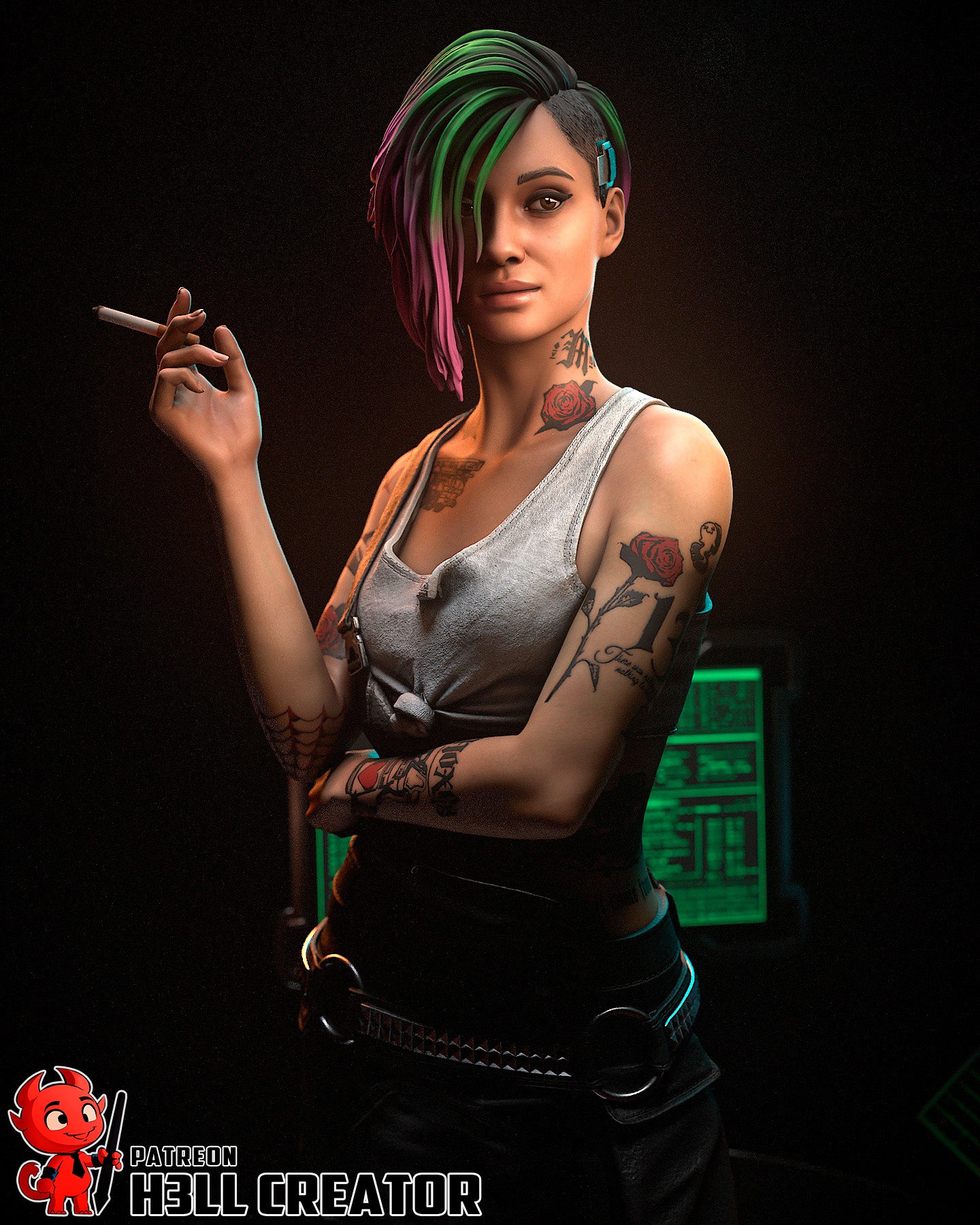 Judy Alvarez (Cyberpunk 2077) - 3D Printed 1:10 Fan Art Model Kit