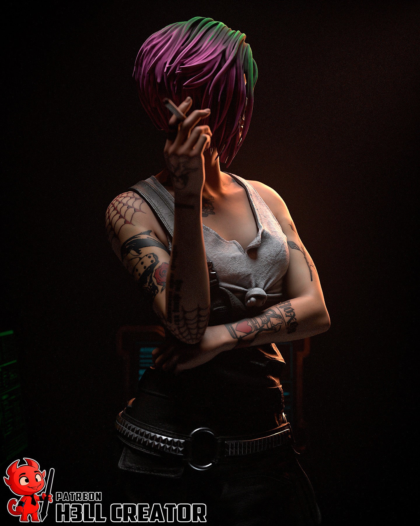 Judy Alvarez (Cyberpunk 2077) - 3D Printed 1:10 Fan Art Model Kit
