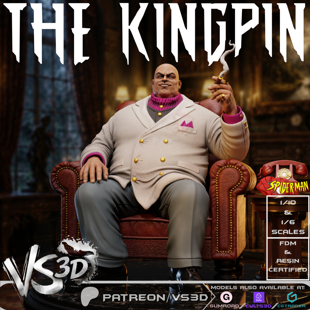 KingPin -TAS - 3D Printed Model Sculpture 8 Scale - Diorama