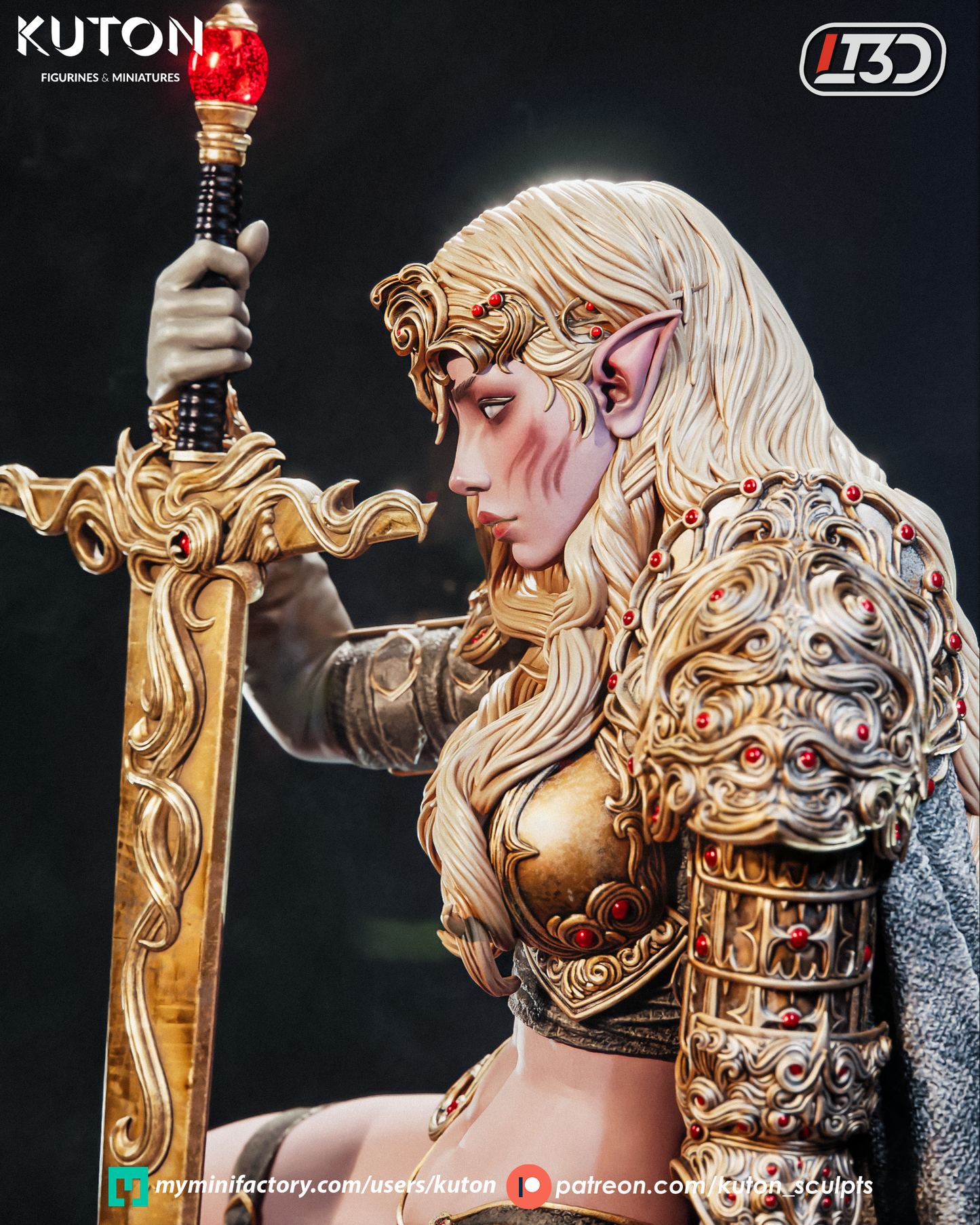 Kaelenor - 3D Printed Statue - 10 Scale Model Kit