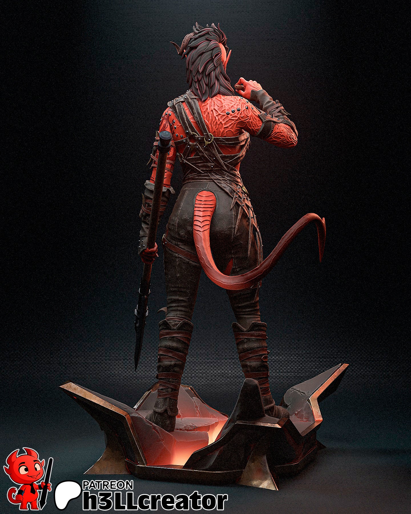 Karlach 3d Printed Model Kit - 12 scale unpainted and unassembled