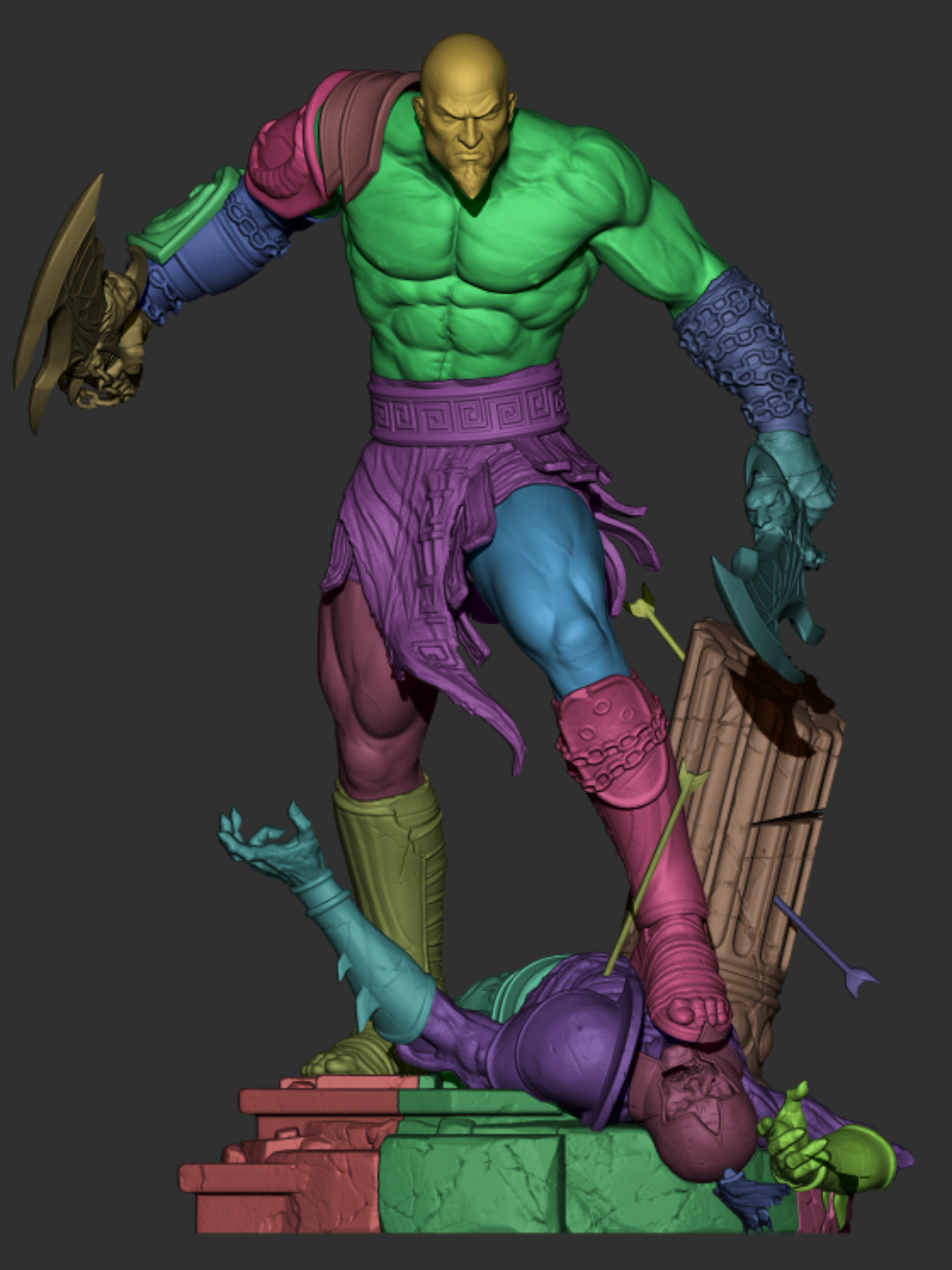 Kratos God of War - 3D printed Statue Model kit 6 Scale