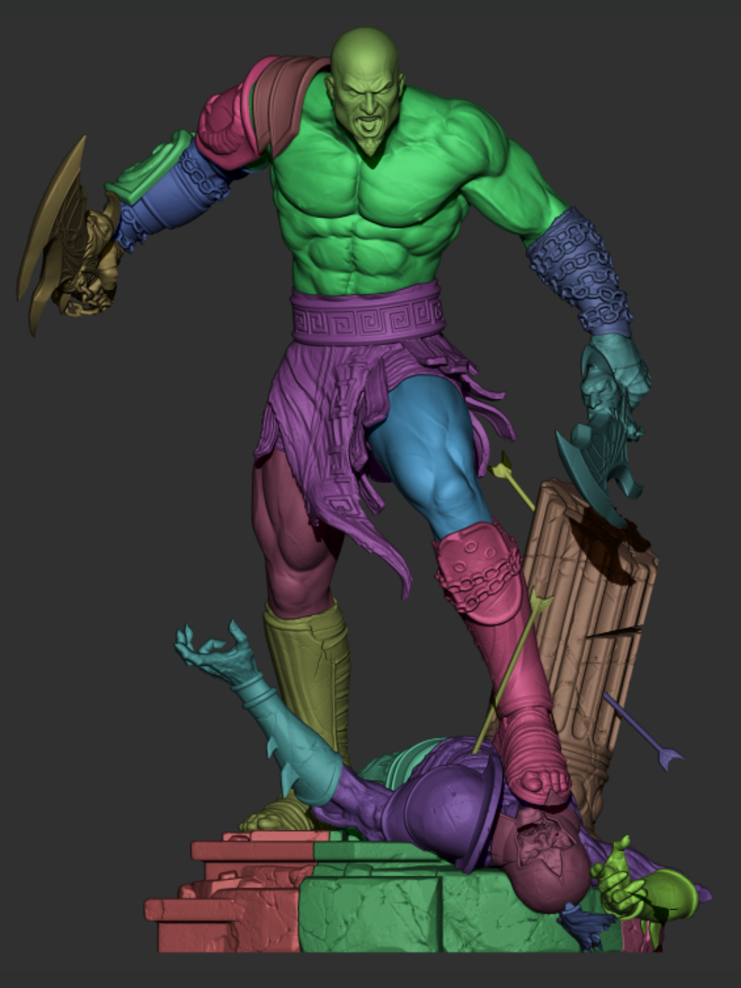 Kratos God of War - 3D printed Statue Model kit 6 Scale