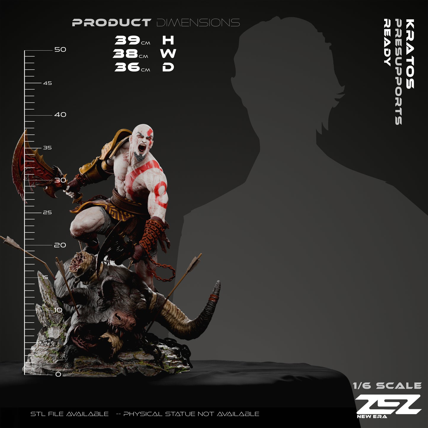 Kratos (ZEZ) - 3D Printed Fan Art Model Kit