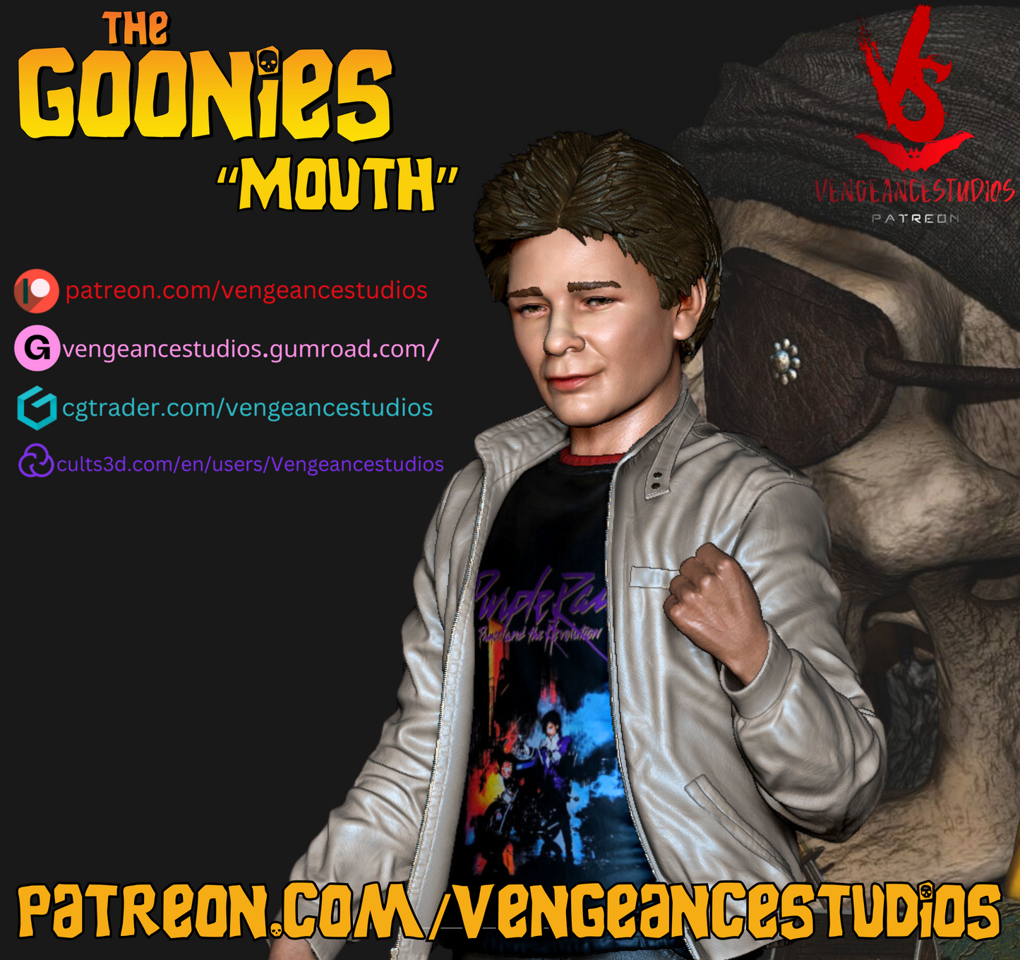 The Goonies 3D Printed Kit - 10 Scale/ 6 Scale - Unpainted / Unassembled Statue