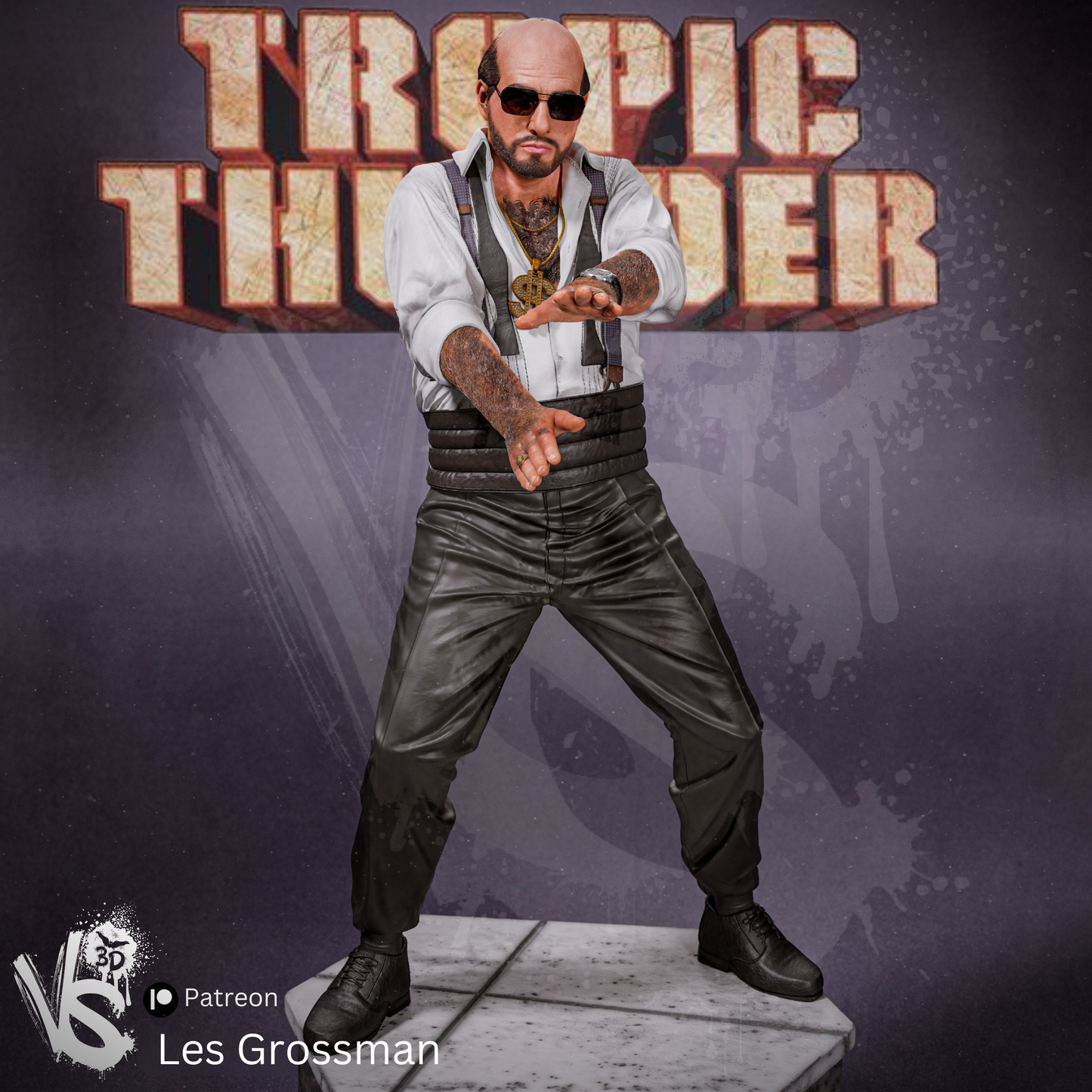 Dancing Les Grossman (Tropic Thunder) - Unpainted and Unassembled 3D Print Kit