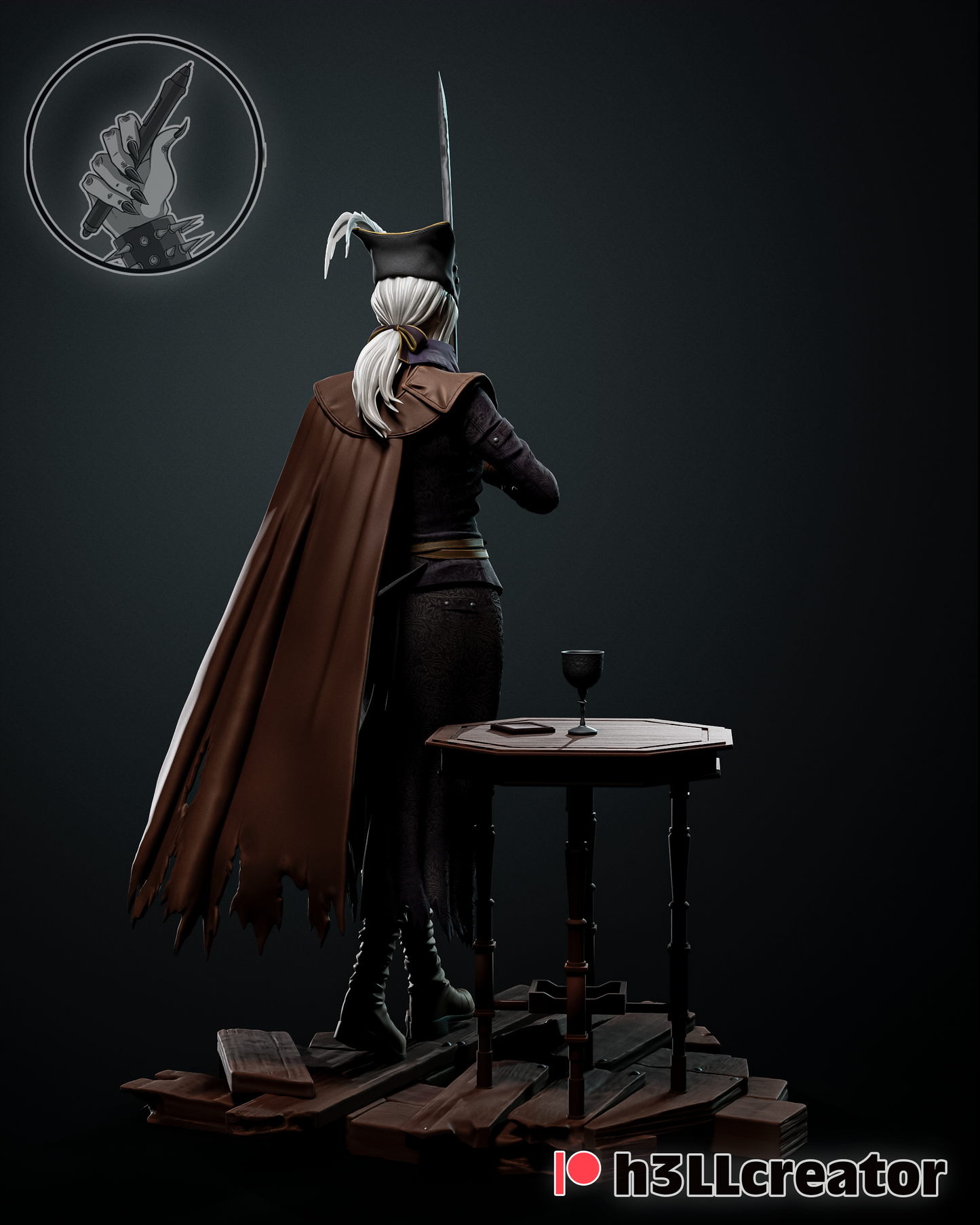 Lady Maria - 3D Printed Statue / Bust - 12 Scale