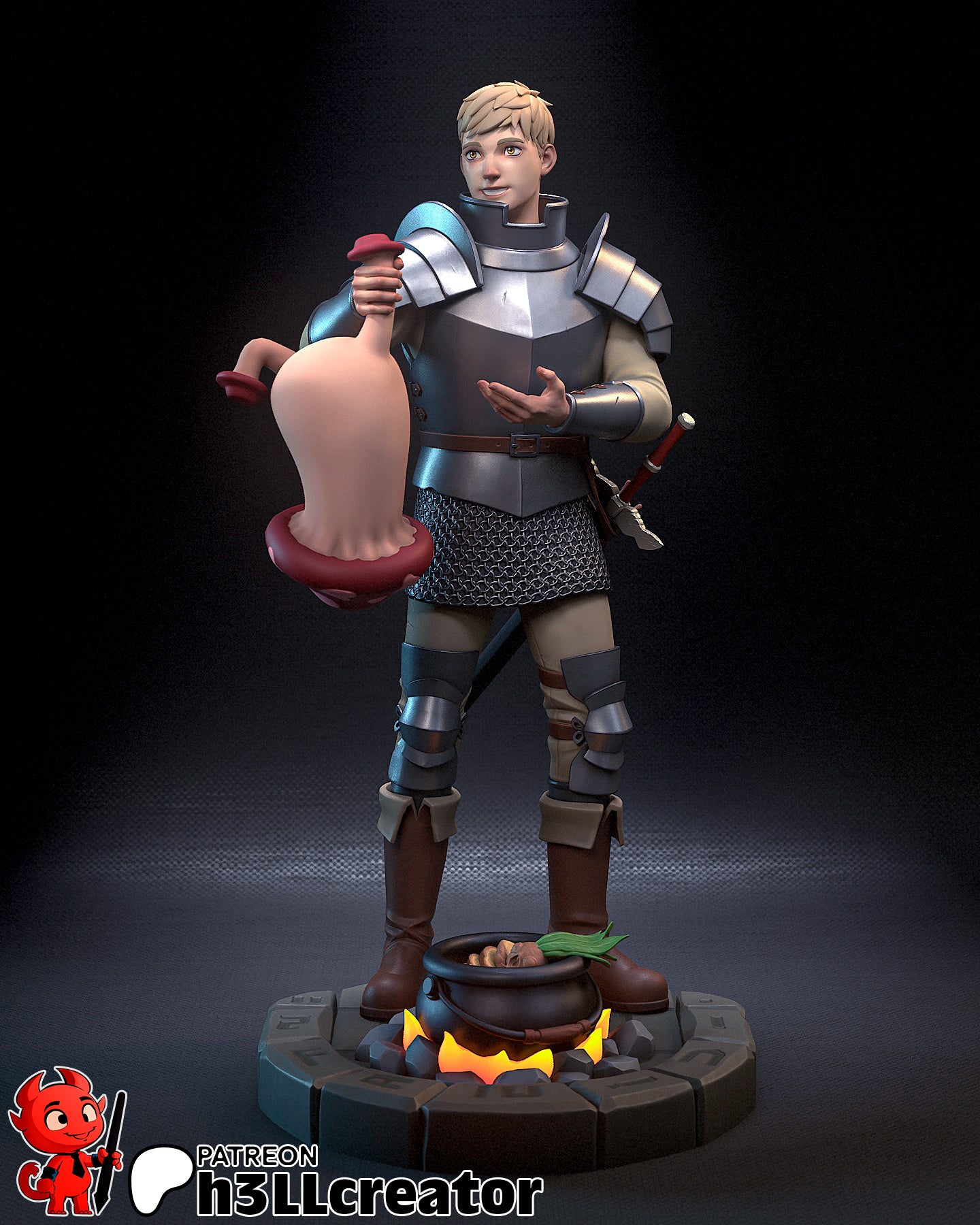 Laios Touden - 3D Printed Model Statue and Bust 12 Scale