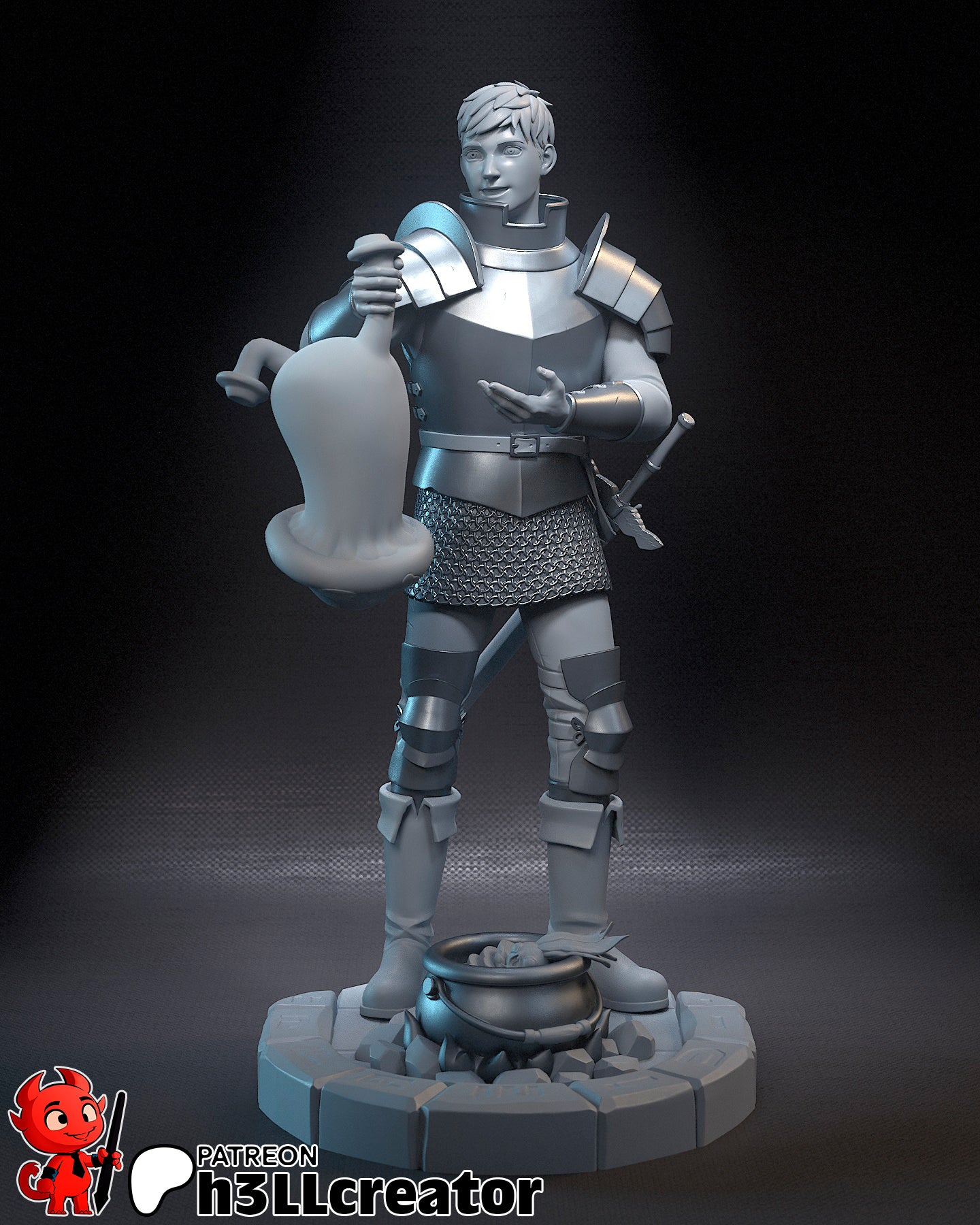 Laios Touden - 3D Printed Model Statue and Bust 12 Scale