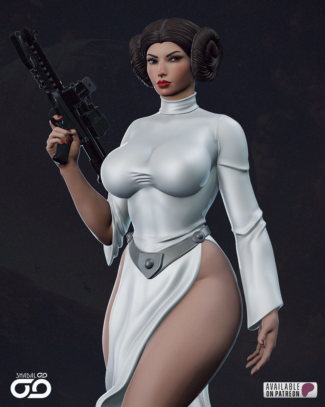 Princess Leia - 3D Printed Statue - 6 Scale Model Kit