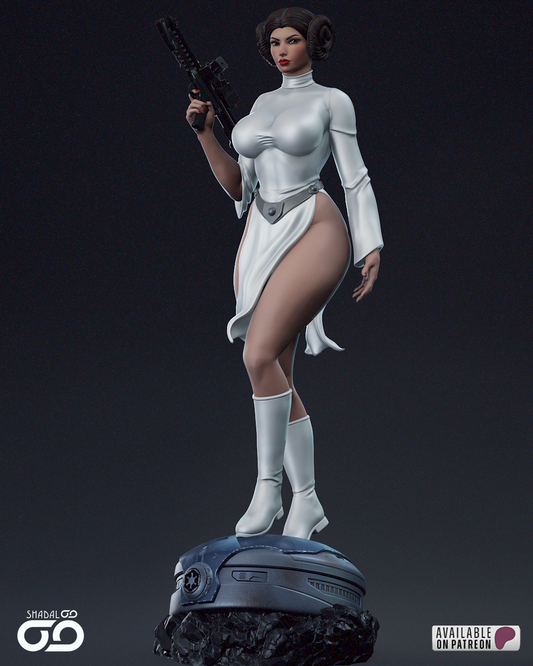 Princess Leia - 3D Printed Statue - 6 Scale Model Kit