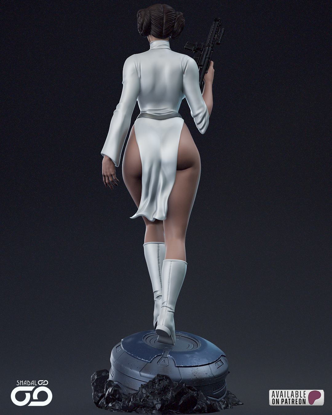 Princess Leia - 3D Printed Statue - 6 Scale Model Kit