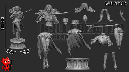 Maelle - Expedition 33  3D Printed Statue / Bust Unpainted and Unassembled