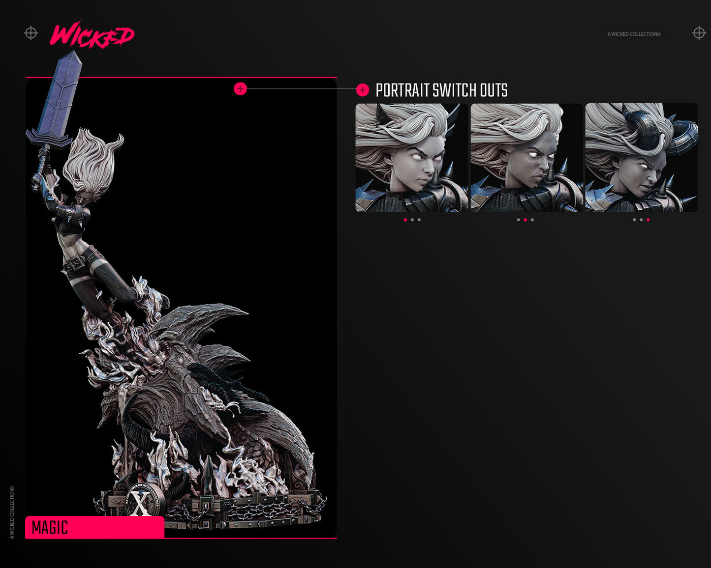 Magik (Fan Art) Statue - 6 or 12 scale (500mm - 250mm tall)- 3D Print kit