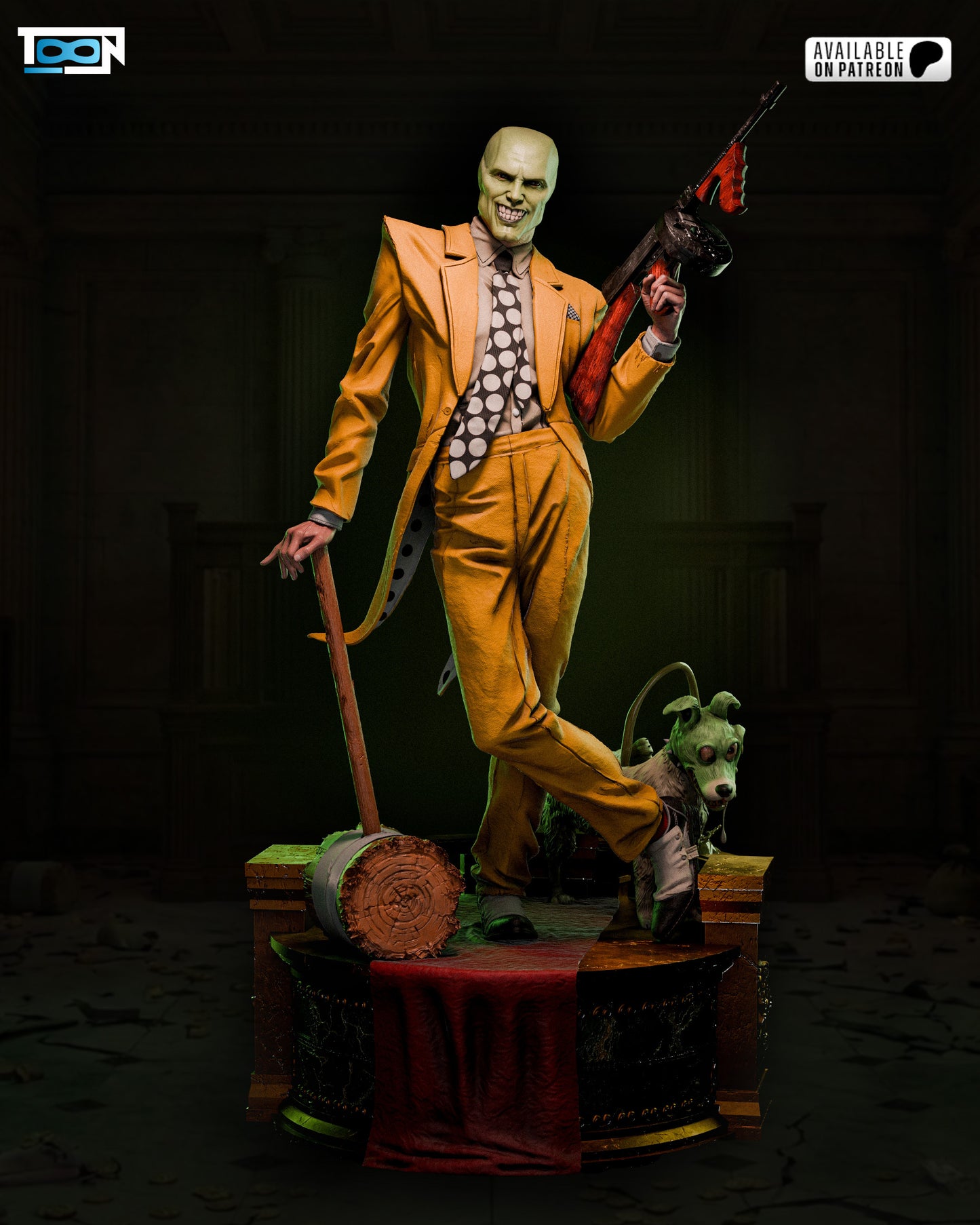 The Mask Statue - 3D Printed Model Kit - 6 Scale