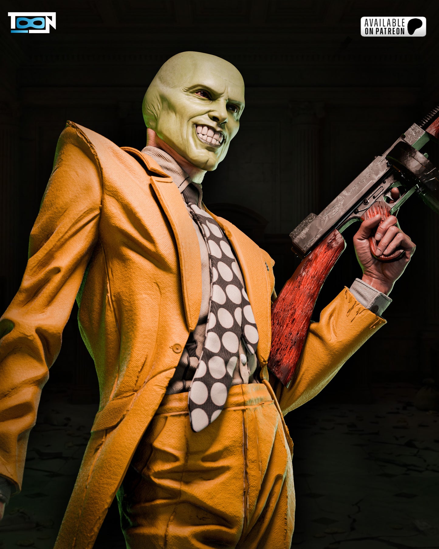 The Mask Statue - 3D Printed Model Kit - 6 Scale