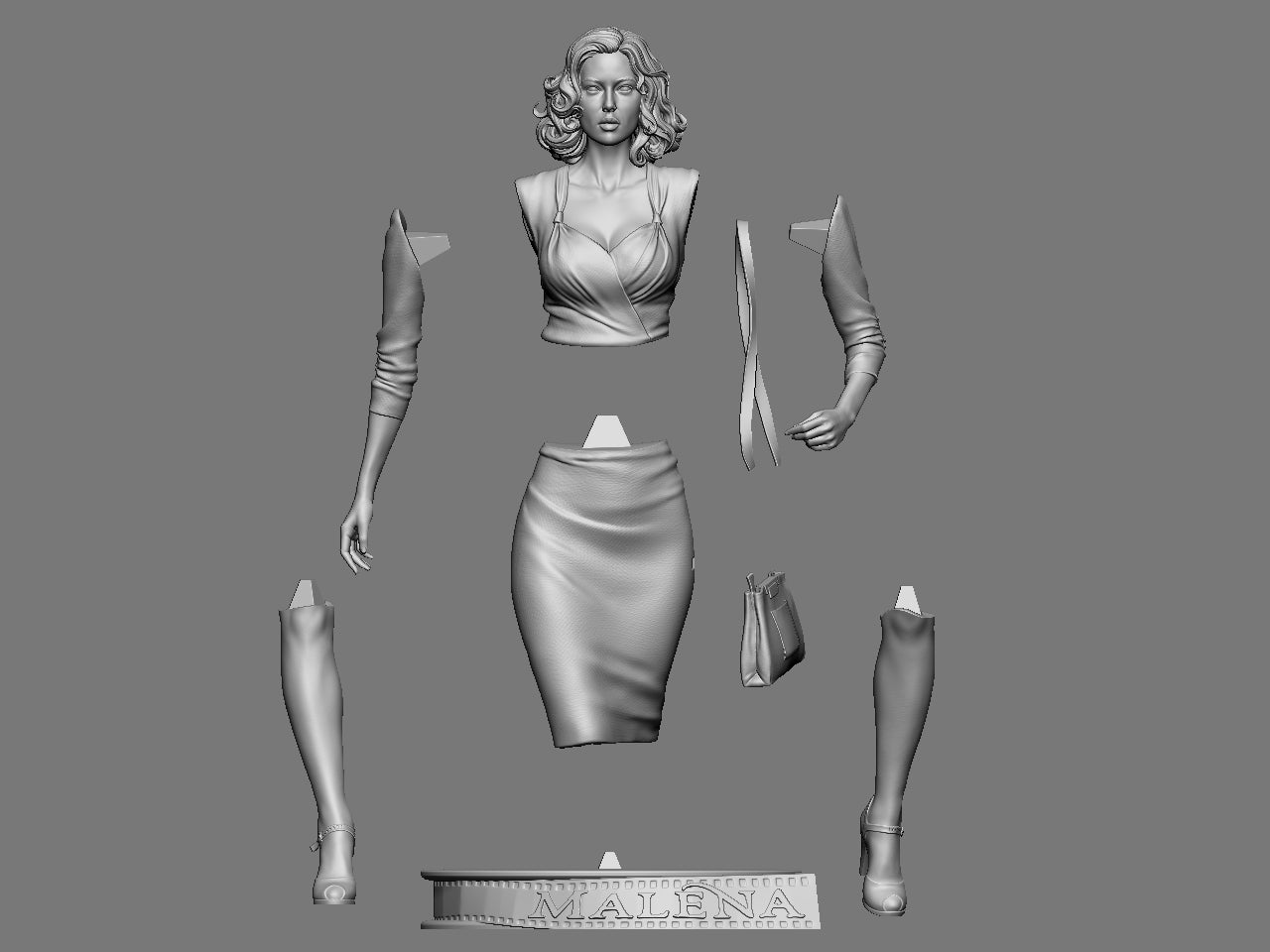 Mlaena -  3D printed Statue Model kit